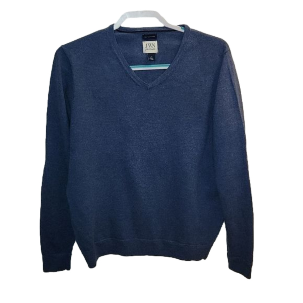 John W Nordstrom JWN merino wool V-neck pullover sweater L